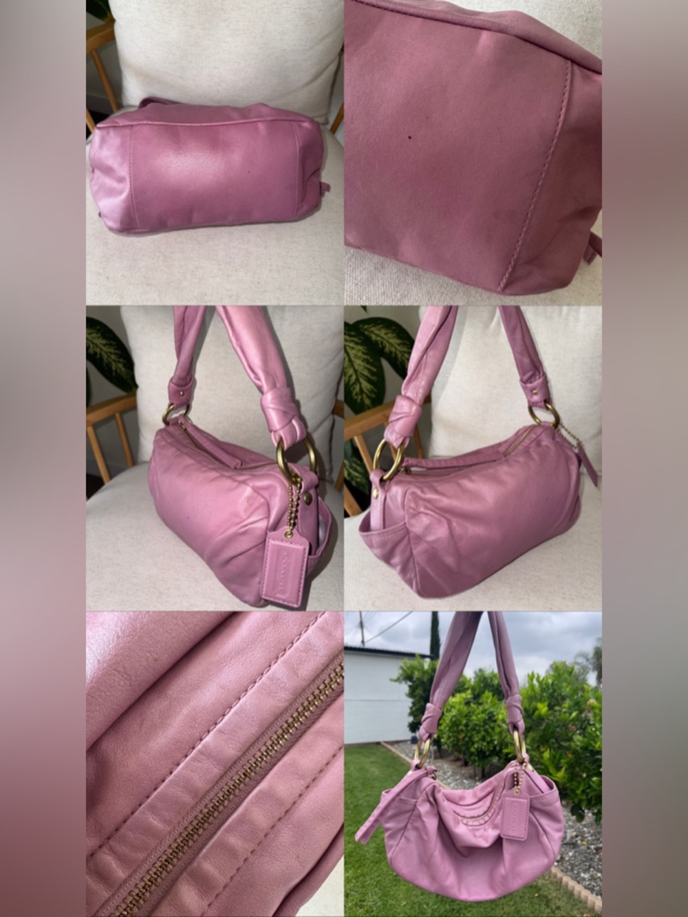 Coach Parker VTG Barbie Pink Shoulder Y2K Leather Shoulder HandBag Purse #13442 - Picture 15 of 17